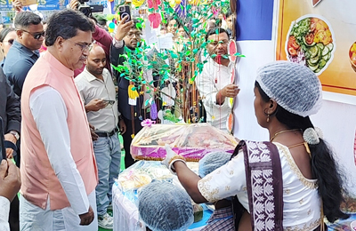 Chief Minister Dr Manik Saha inaugurated NIPUN fest at Rabindra Satabarshiki Bhavan in Agartala On December 11.